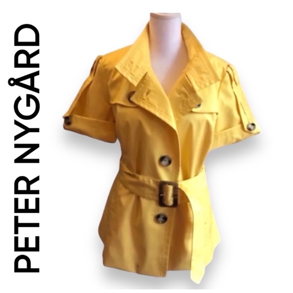 PETER NYGARD Tunic length Gold Safari Jacket with a Slight shimmer SZ 8